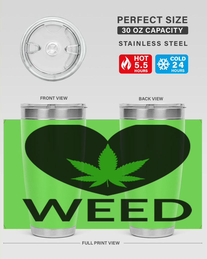 weed cannabis 284#- marijuana- Tumbler