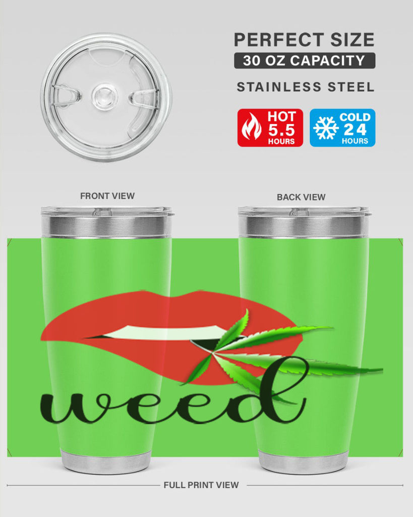 weed lips 297#- marijuana- Tumbler