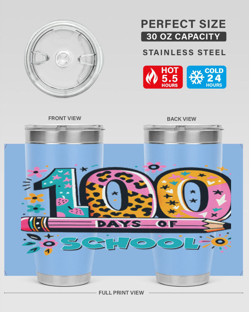 100 days of school lighting 32#- 100 days of school- Tumbler