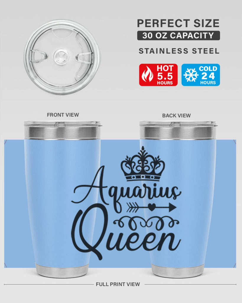 Aquarius queen 74#- zodiac- Tumbler