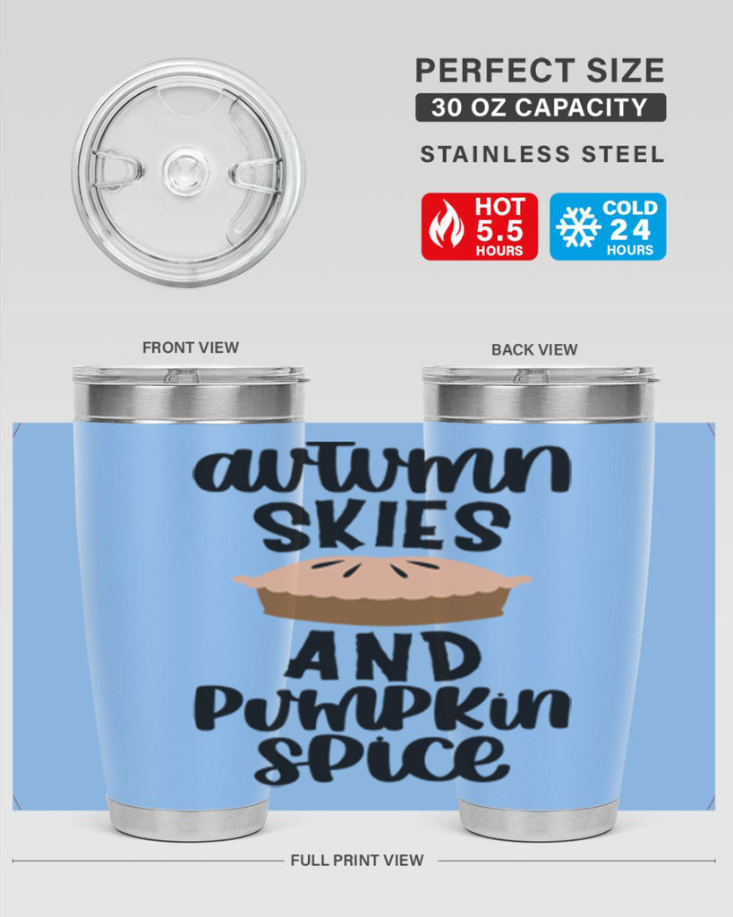 Autumn Skies And Pumpkin Spice 477#- fall- Tumbler