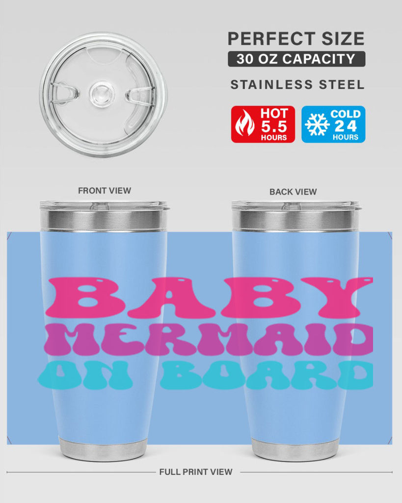 Baby Mermaid On Board 19#- mermaid- Tumbler