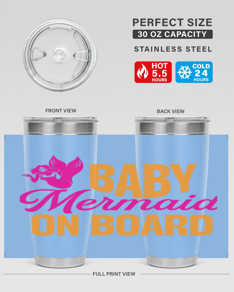 Baby Mermaid On Board 22#- mermaid- Tumbler