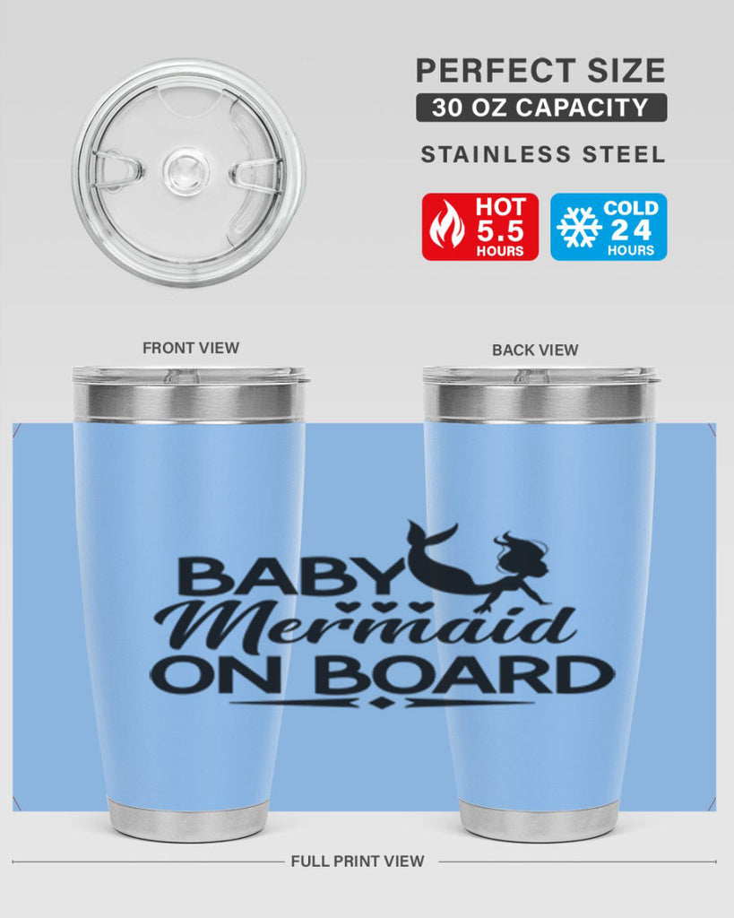 Baby Mermaid On Board 25#- mermaid- Tumbler