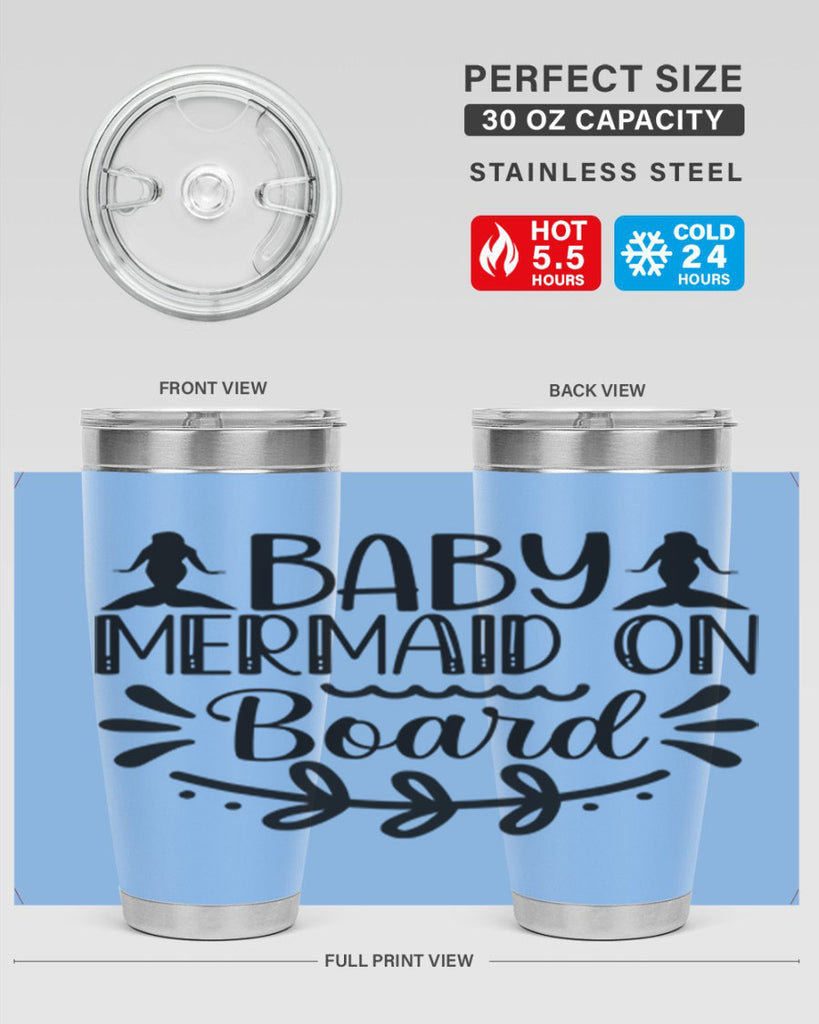 Baby mermaid on board 30#- mermaid- Tumbler