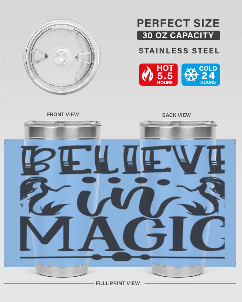 Believe in magic 65#- mermaid- Tumbler