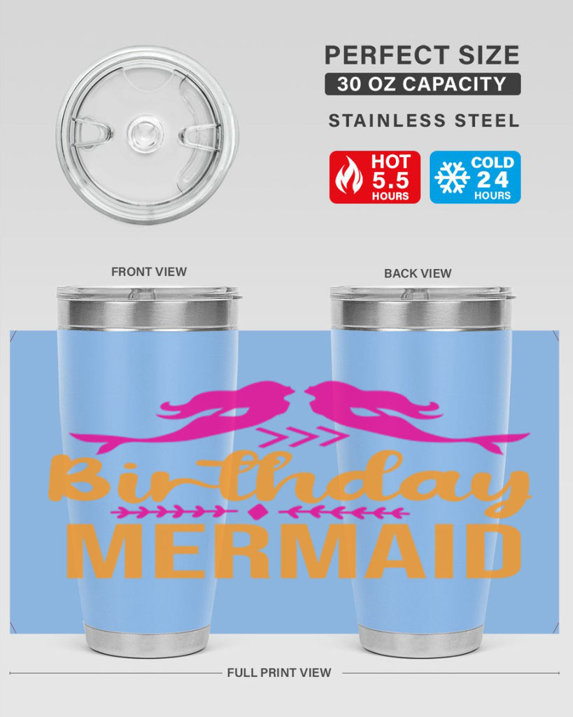Birthday Mermaid 69#- mermaid- Tumbler