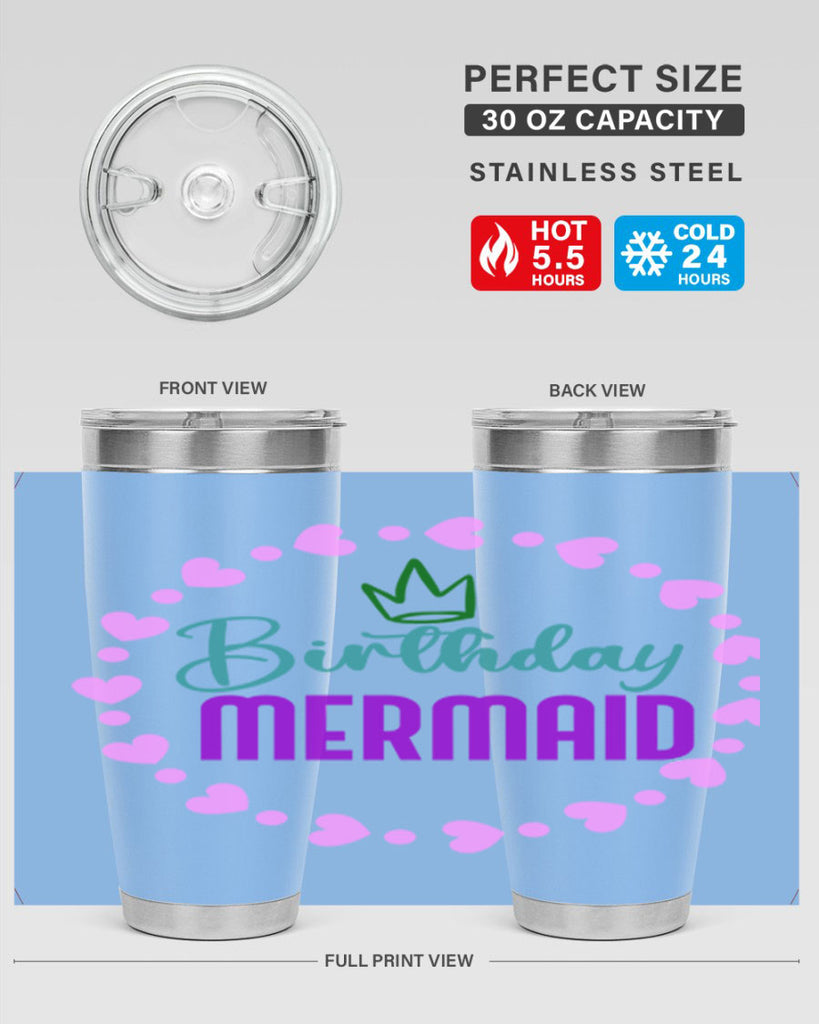 Birthday Mermaid 70#- mermaid- Tumbler