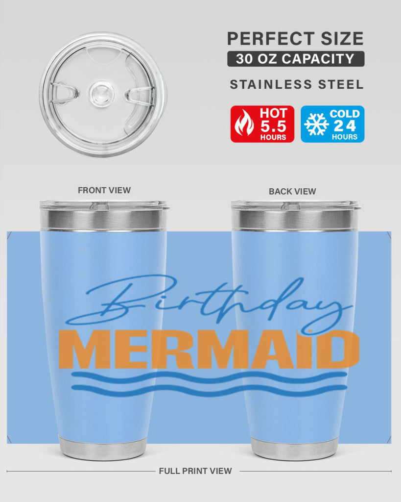 Birthday Mermaid 73#- mermaid- Tumbler
