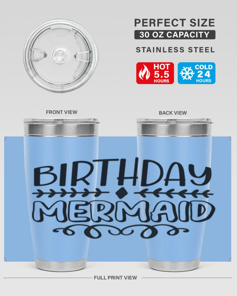 Birthday mermaid 74#- mermaid- Tumbler