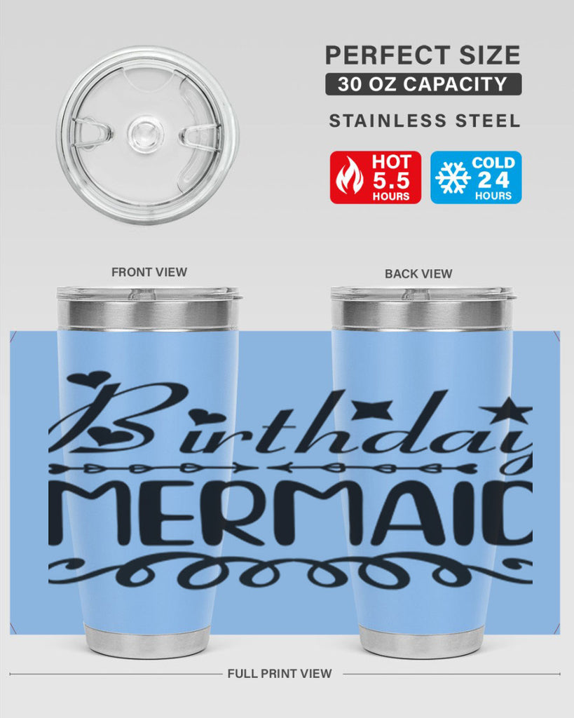 Birthday mermaid 75#- mermaid- Tumbler