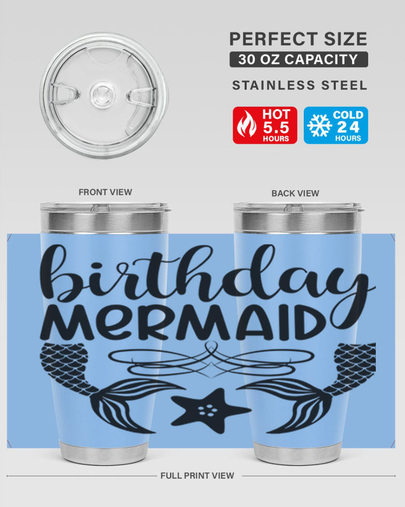 Birthday mermaid 76#- mermaid- Tumbler