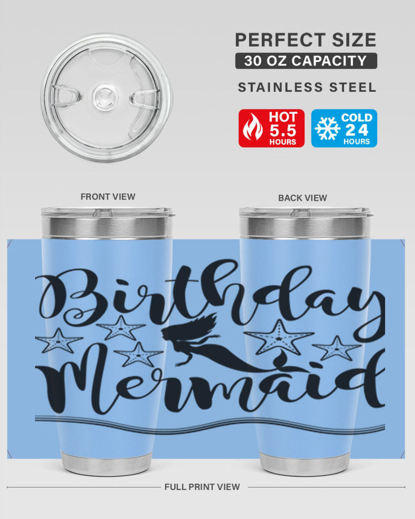 Birthday mermaid 77#- mermaid- Tumbler
