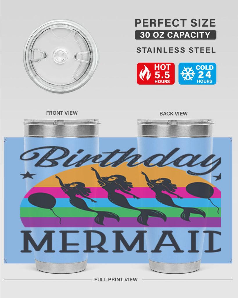 Birthday mermaid 78#- mermaid- Tumbler