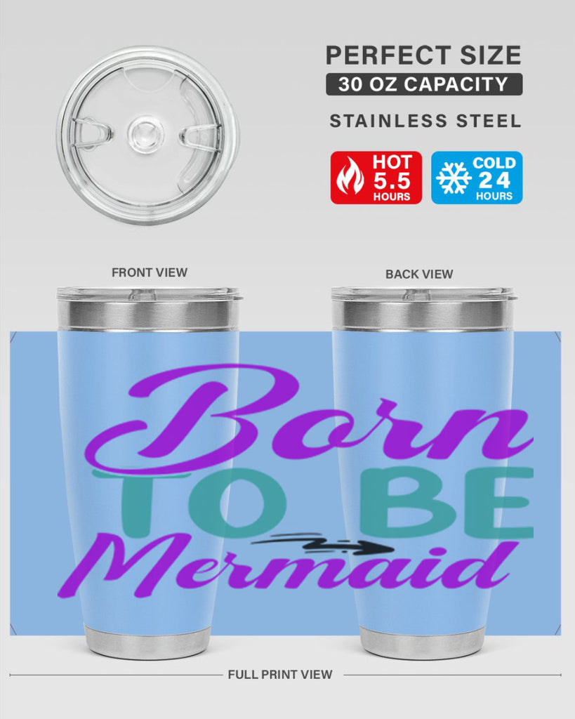 Born To Be Mermaid 82#- mermaid- Tumbler