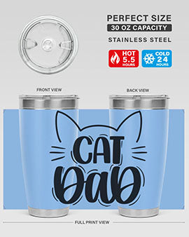 Cat Dad Style 81#- cat- Tumbler