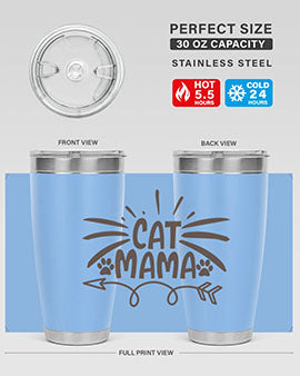 Cat Mama Style 5#- cat- Tumbler