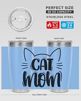 Cat Mom Style 85#- cat- Tumbler