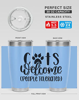 Cats Welcome Style 91#- cat- Tumbler