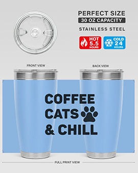 Coffee Cat Style 41#- cat- Tumbler