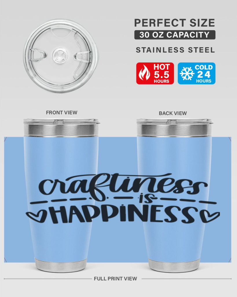 Craftiness Is Happiness 35#- crafting- Tumbler