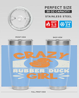 Crazy Rubber Duck Girl Style 4#- duck- Tumbler