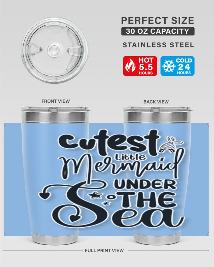 Cutest Little Mermaid Under The 98#- mermaid- Tumbler