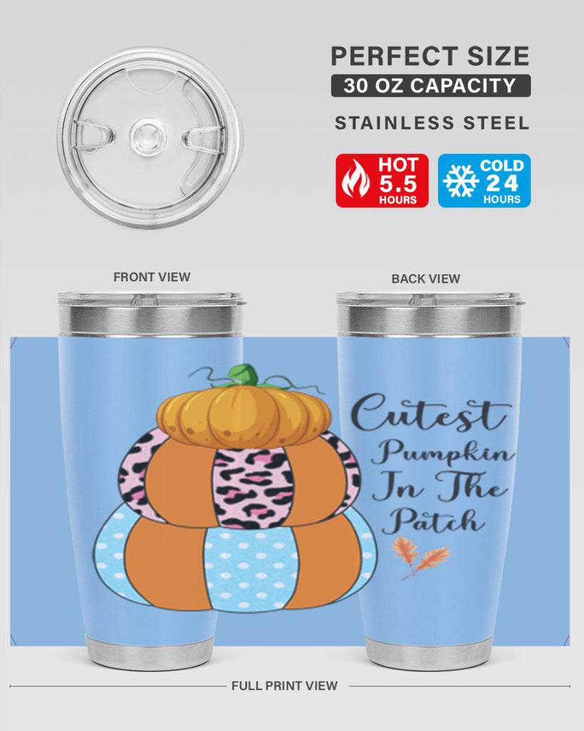 Cutest Pumpkin in the Patch 64#- fall- Tumbler