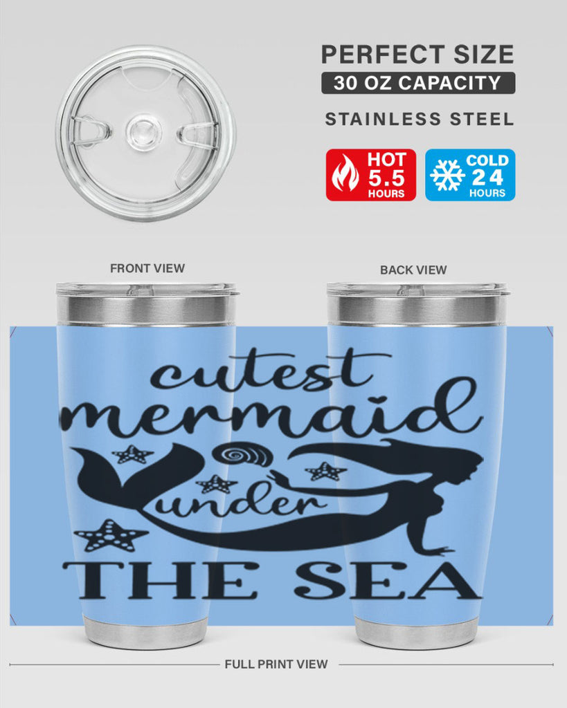 Cutest mermaid under the sea 110#- mermaid- Tumbler