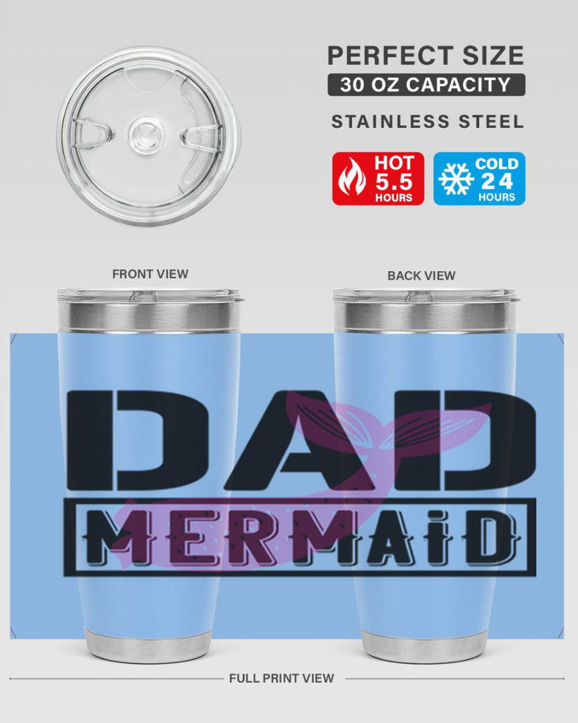 Dad mermaid 111#- mermaid- Tumbler