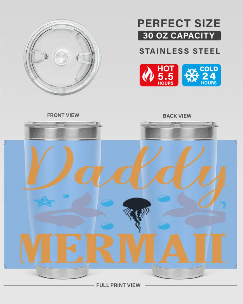 Daddy Mermaid Design 113#- mermaid- Tumbler