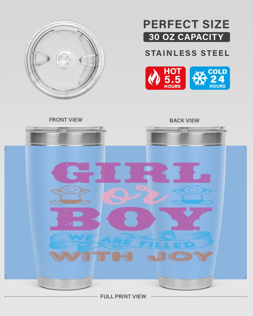 Girl or boy we are filled with joy Style 38#- baby shower- tumbler