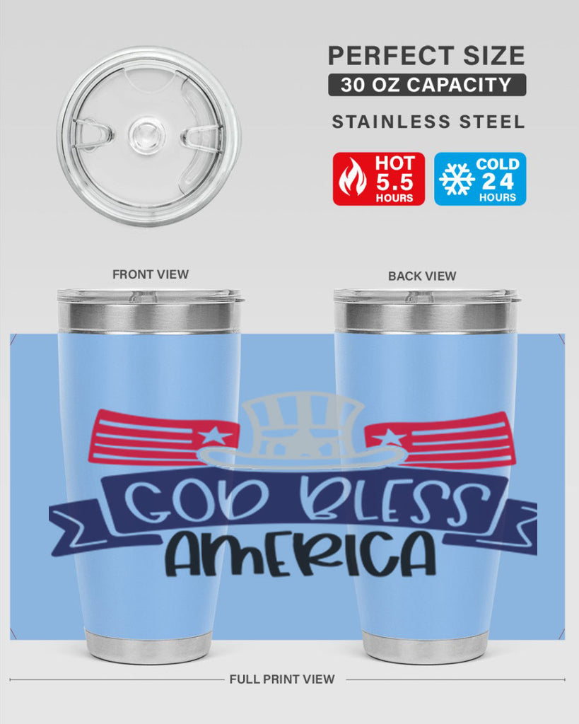 God Bless America Style 151#- Fourt Of July- Tumbler