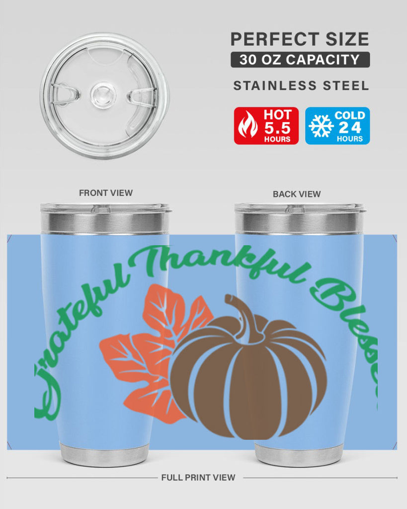 Grateful Thankful Blessed 214#- fall- Tumbler