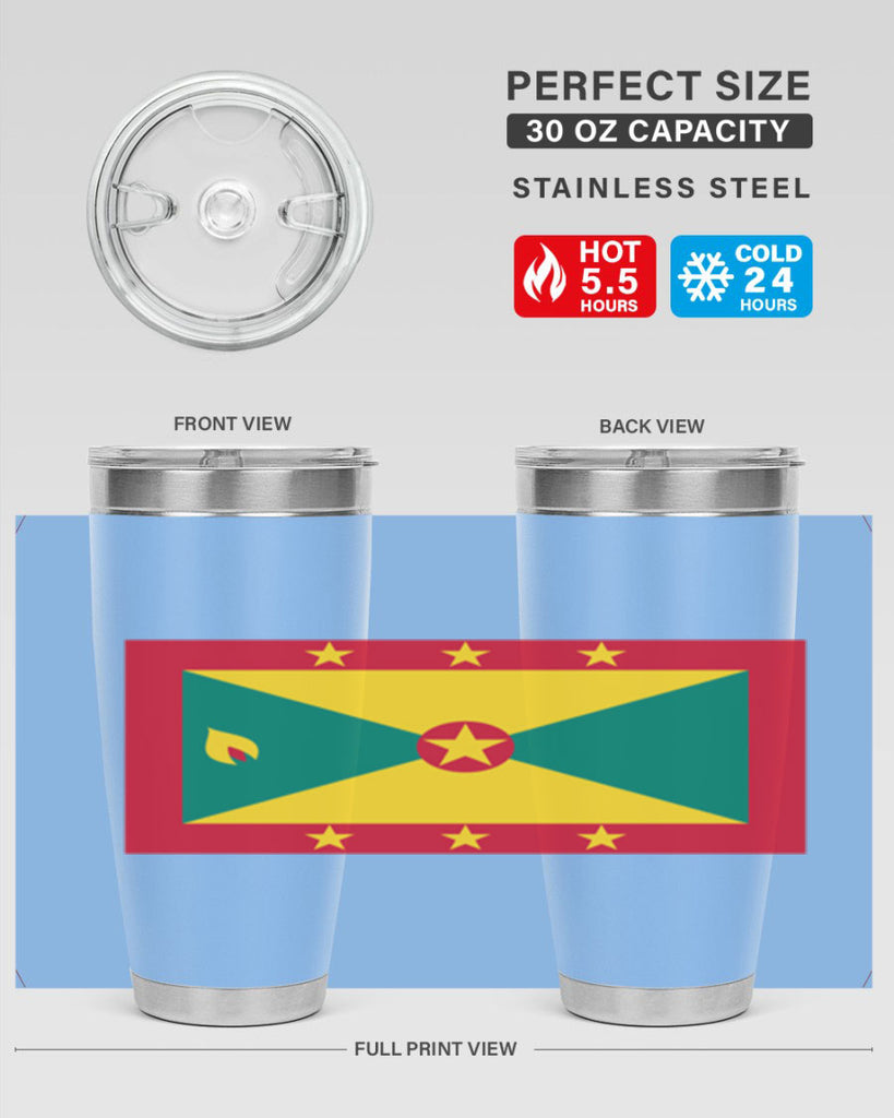 Grenada 130#- world flags- Tumbler