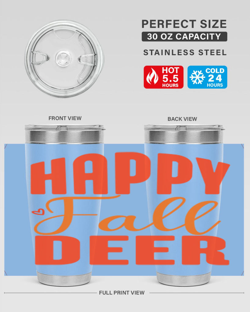 Happy Fall Deer Design 218#- fall- Tumbler