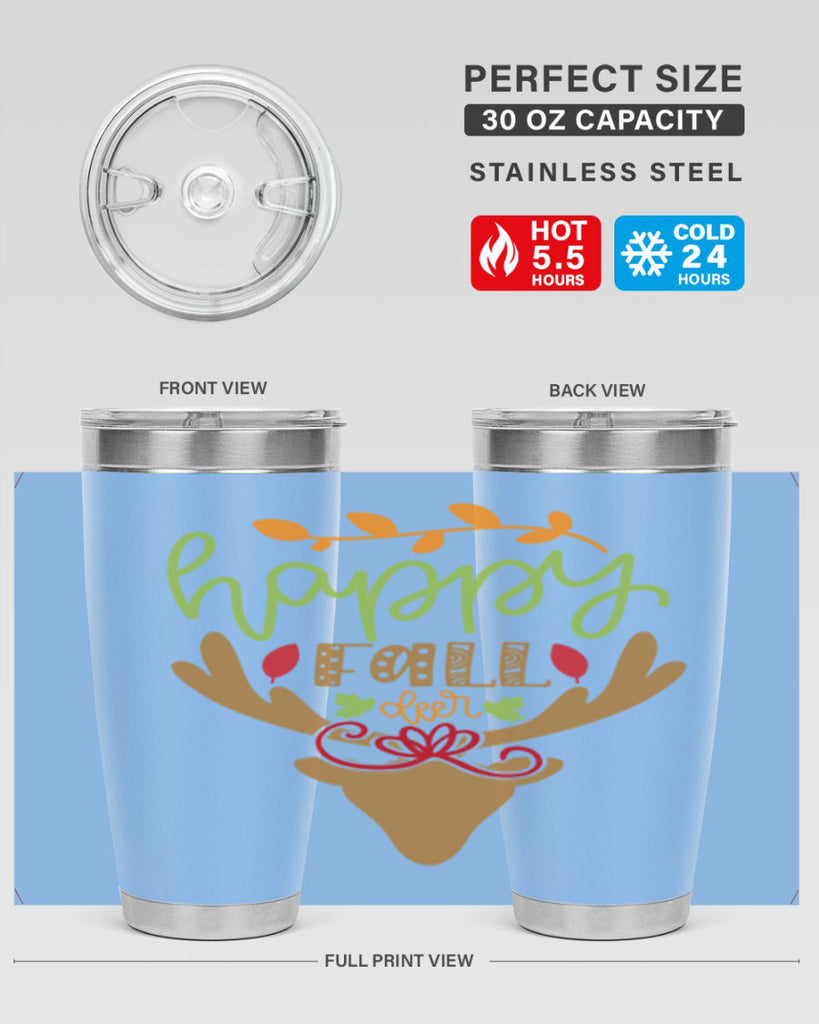 Happy Fall deer 219#- fall- Tumbler