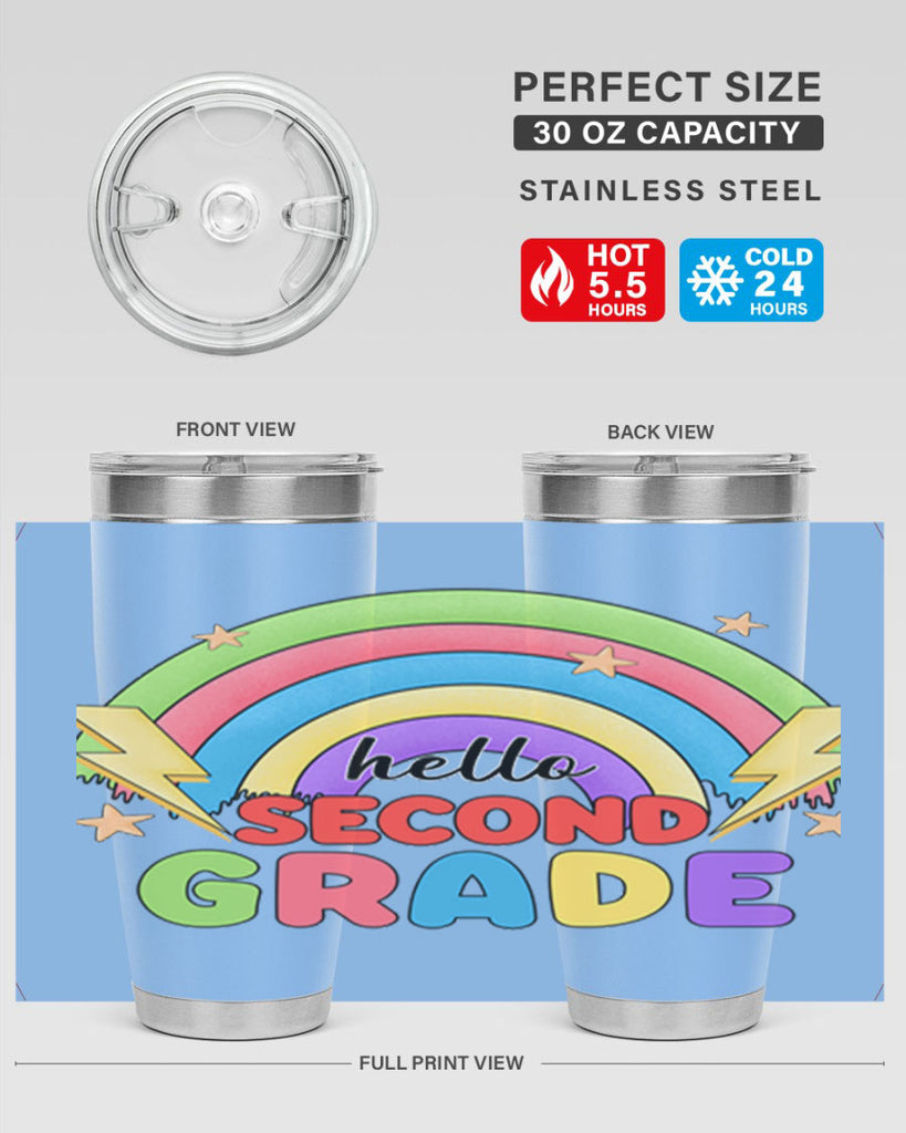 Hello 2nd Grade Rainbow 12#- second grade- Tumbler