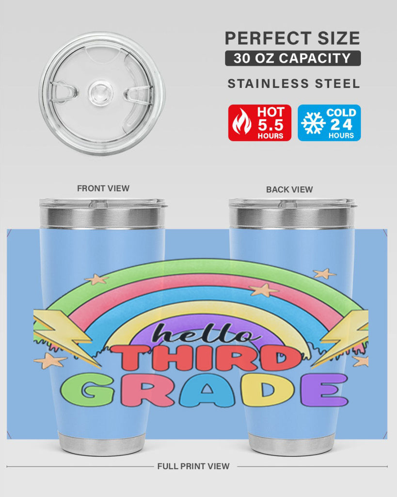 Hello 3rd Grade Rainbow 12#- 3rd grade- Tumbler