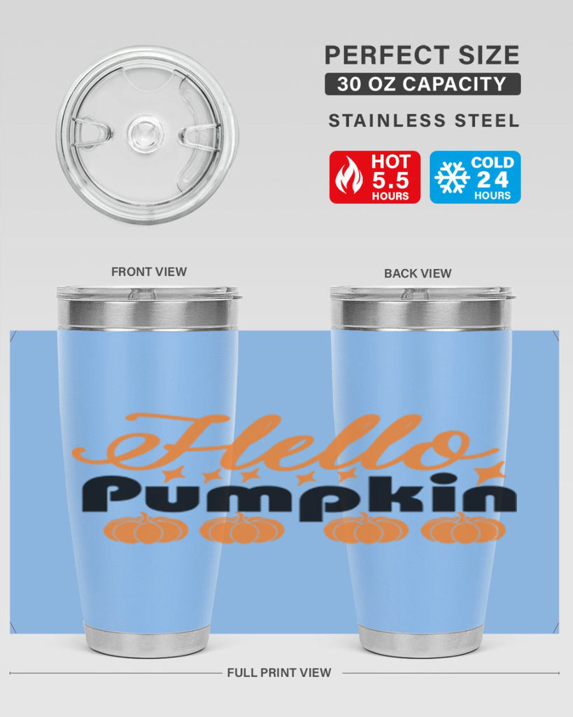 Hello Pumpkin 292#- fall- Tumbler