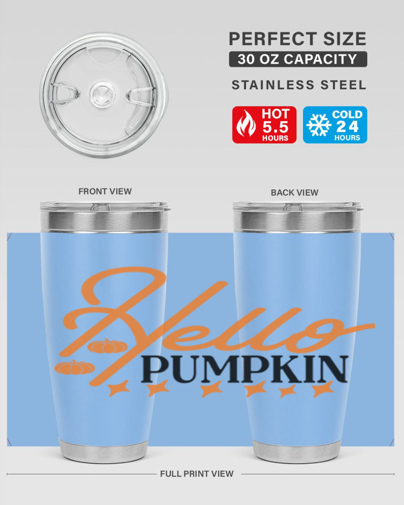 Hello Pumpkin 293#- fall- Tumbler