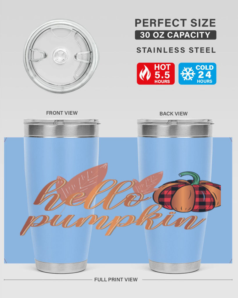 Hello Pumpkin 294#- fall- Tumbler