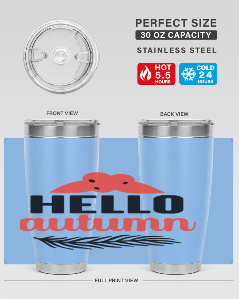 Hello autumn 269#- fall- Tumbler