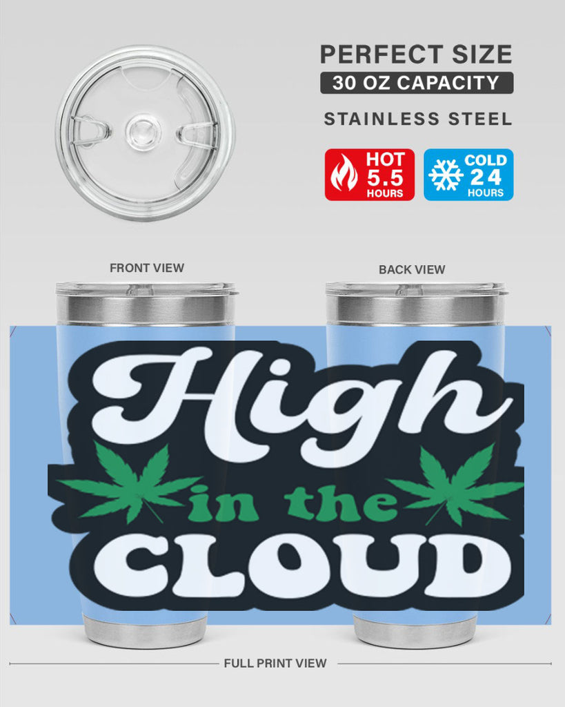 High in the cloud 113#- marijuana- Tumbler