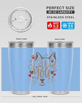 I Wuf You Style 16#- cat- Tumbler