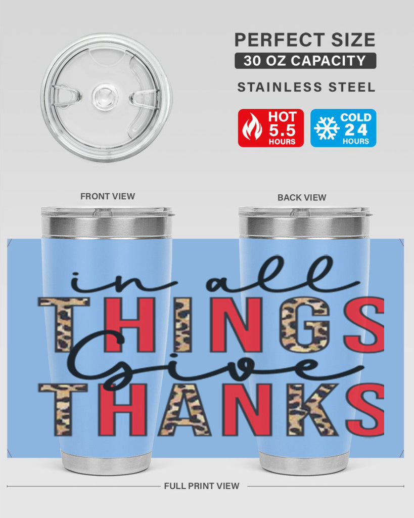 In all things give thanks 352#- fall- Tumbler
