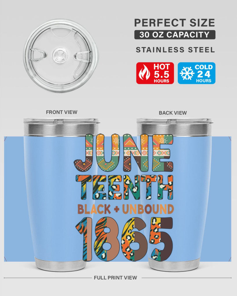 Juneteenth Black Unbound 1865 Png 33#- Juneteenth- tumbler