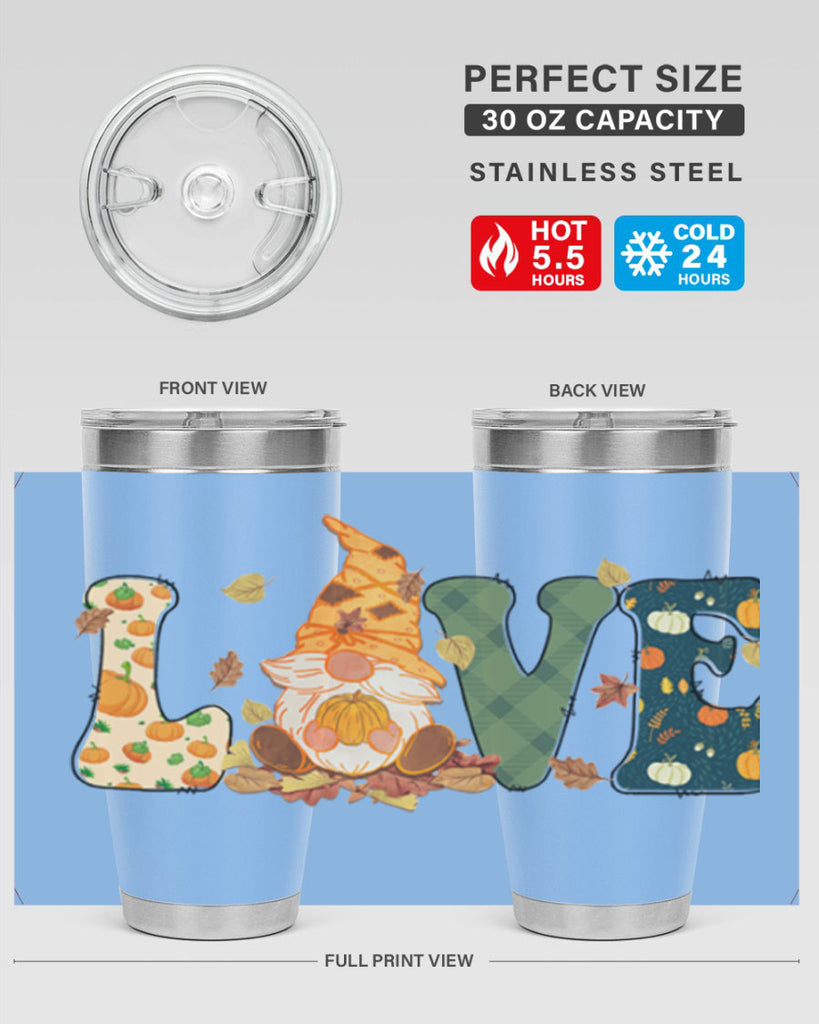LOVEFallAutumnGnome 415#- fall- Tumbler