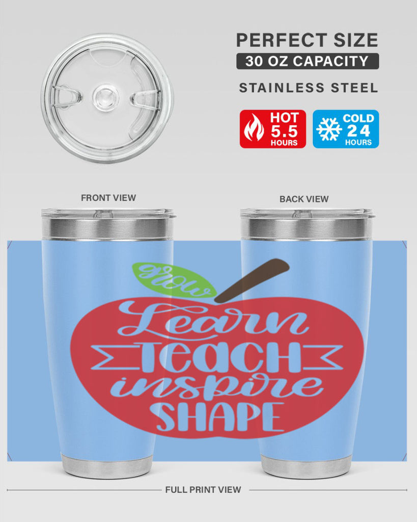 Learn Teach Inspire Shape Style 68#- teacher- tumbler