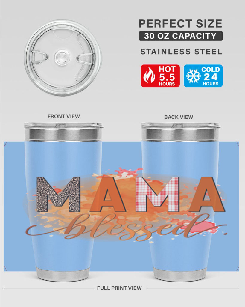 Mama Blessed 418#- fall- Tumbler